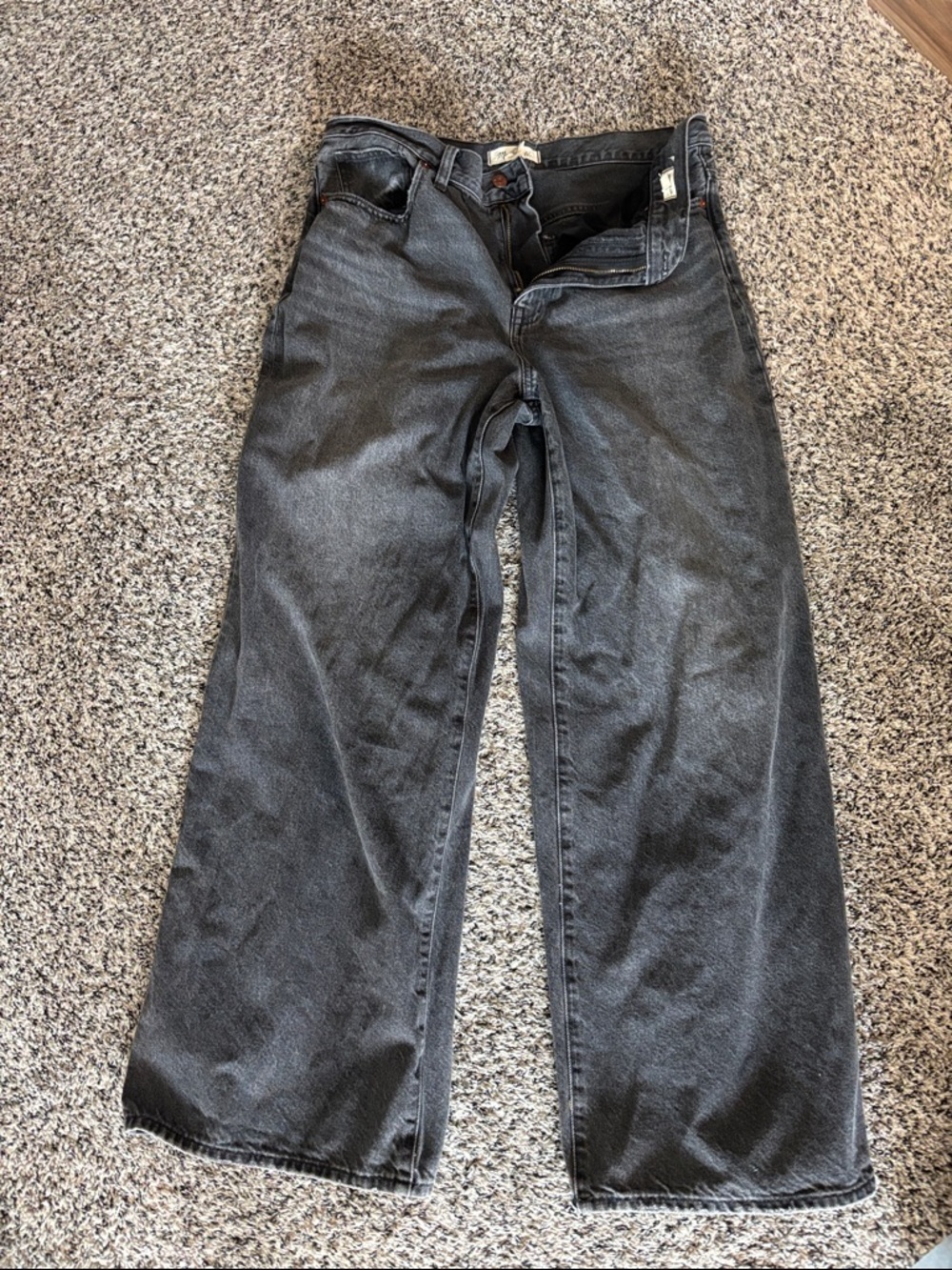 Madewell Women's Wide-Leg Jeans in Washed Black